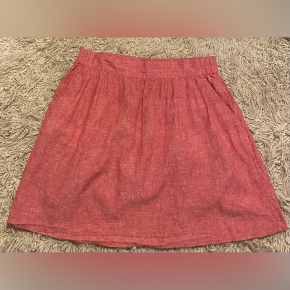 Large Loft Linen Skirt pull on dirndl skirt with pockets - Picture 7 of 9
